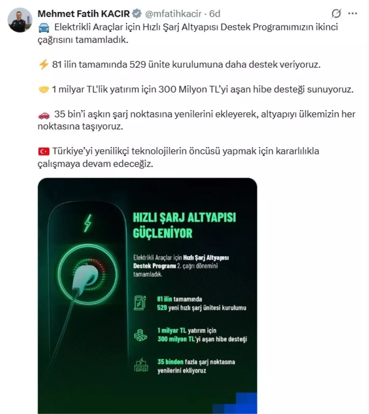 elektrikli araclar icin hizli sarj altyapisi destek programinin ikinci cagrisi tamamlandi 9SCvwiT3