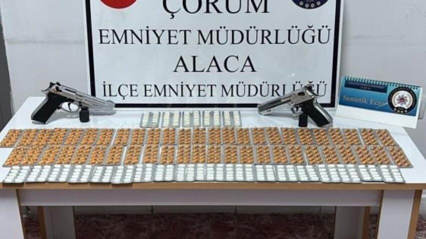 Corumda 756 adet sentetik ecza hapi ele gecirildi 1 tutuklama GtKkTtQN
